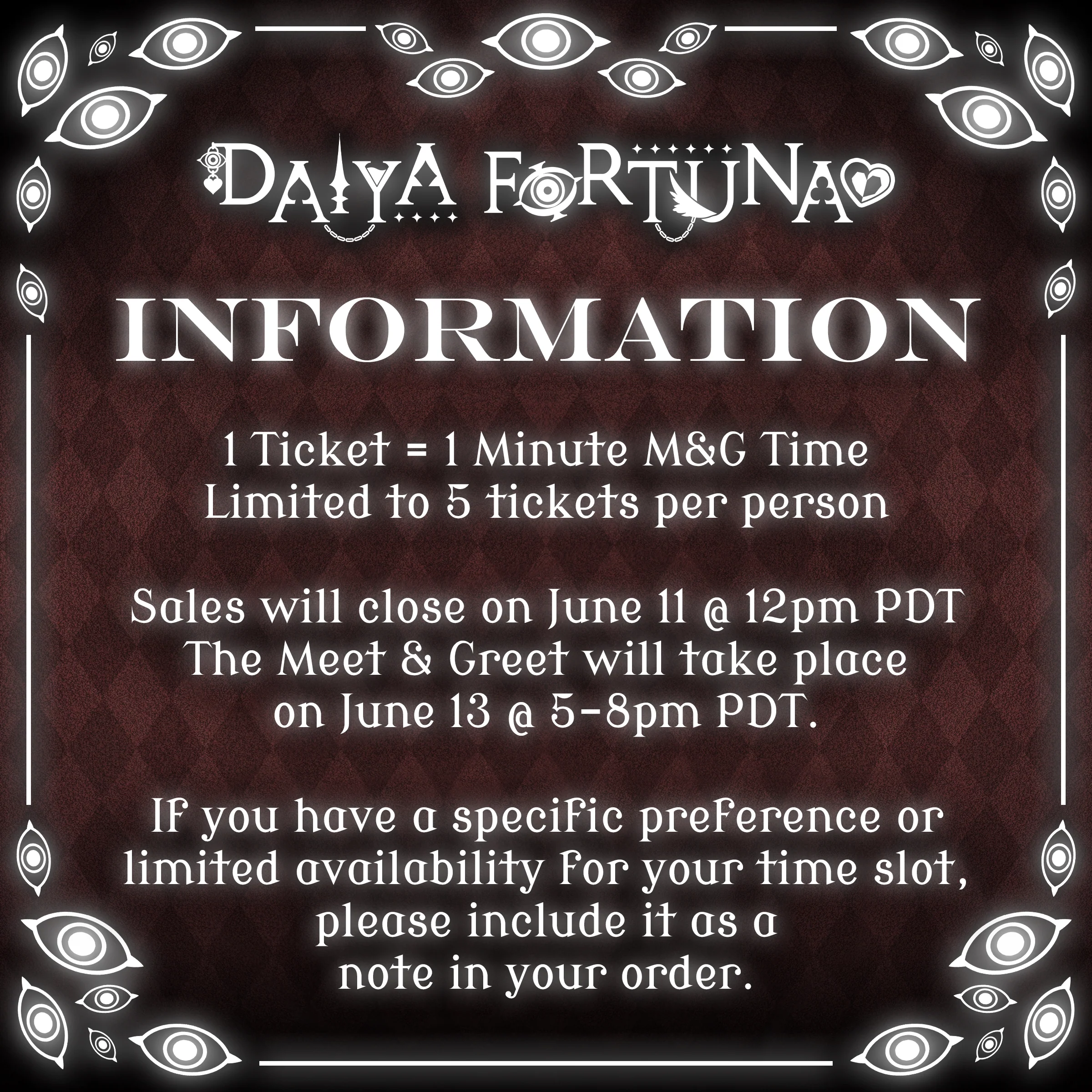 Daiya Fortuna : Meet & Greet Ticket (June 2026) - Image 2