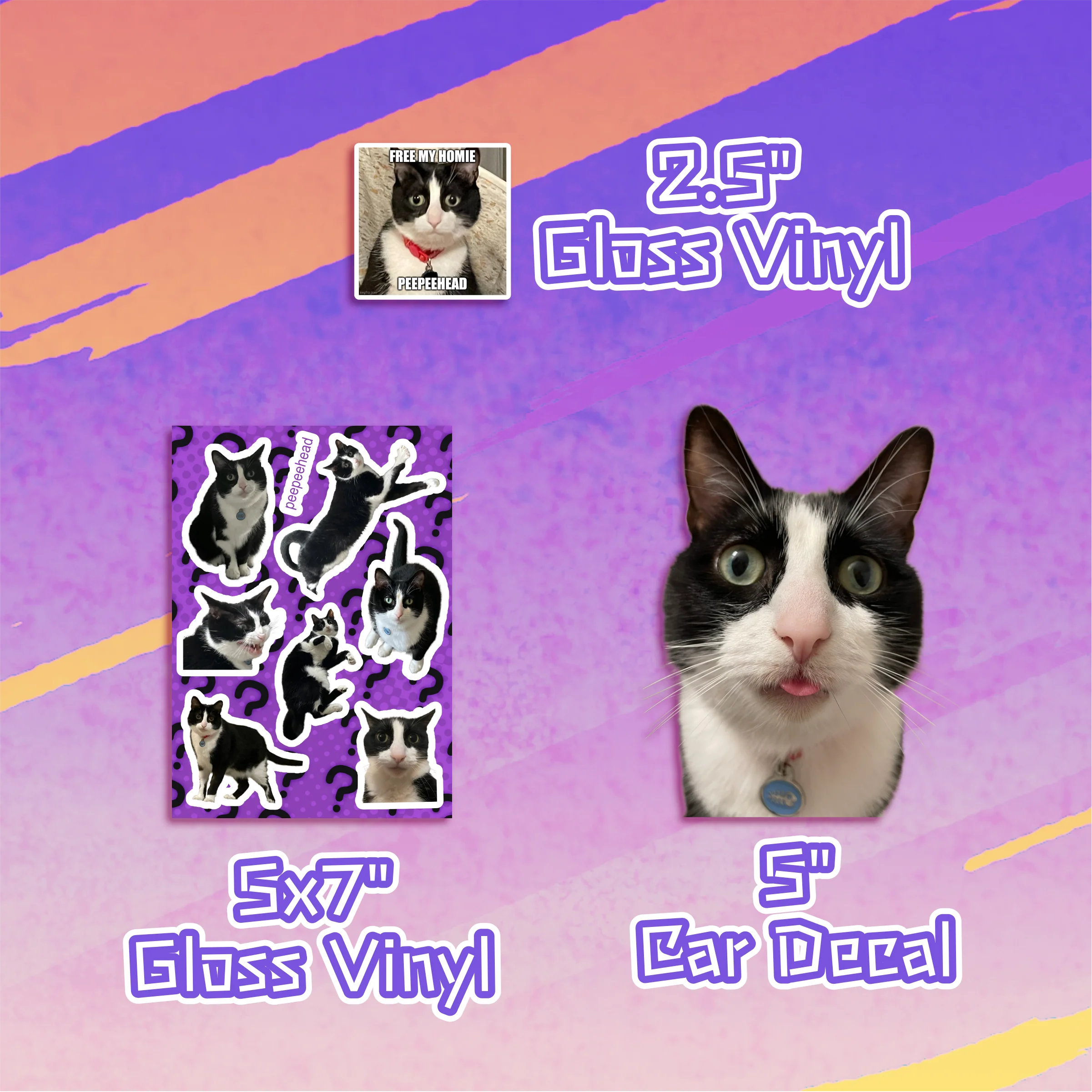 Grape : peepeecat Sticker Pack - Image 2
