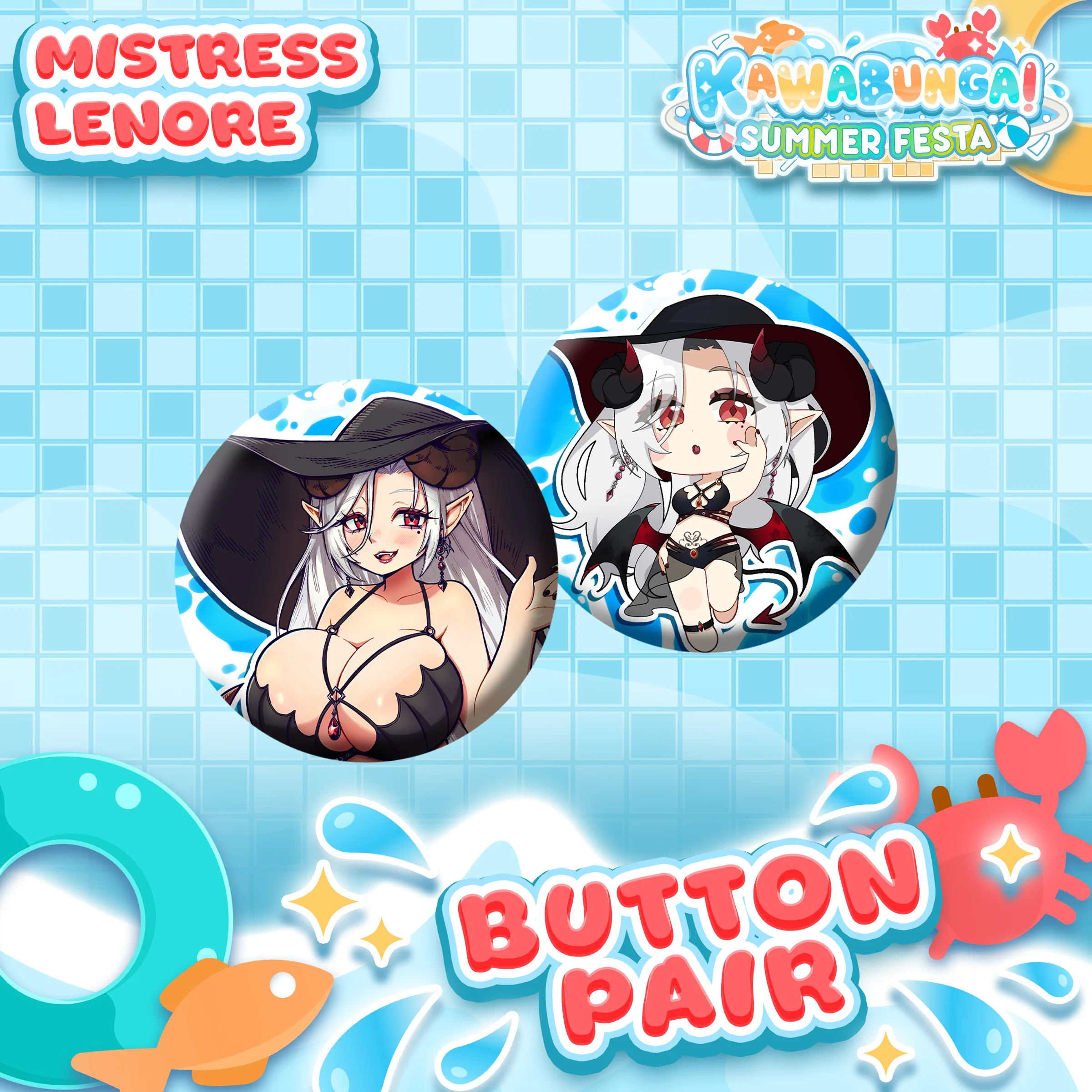 Mistress Lenore : Button Pair