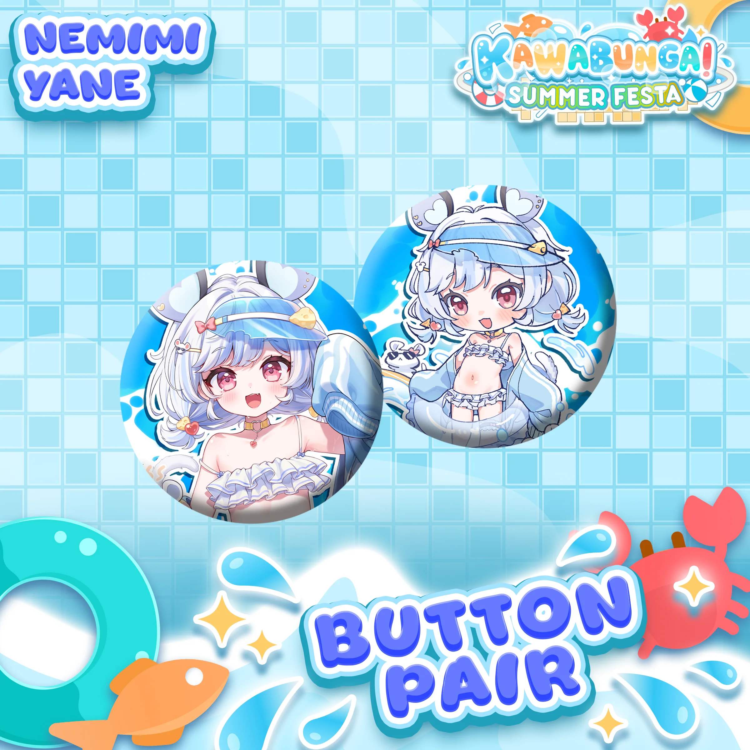 Nemimi Yane : Button Pair