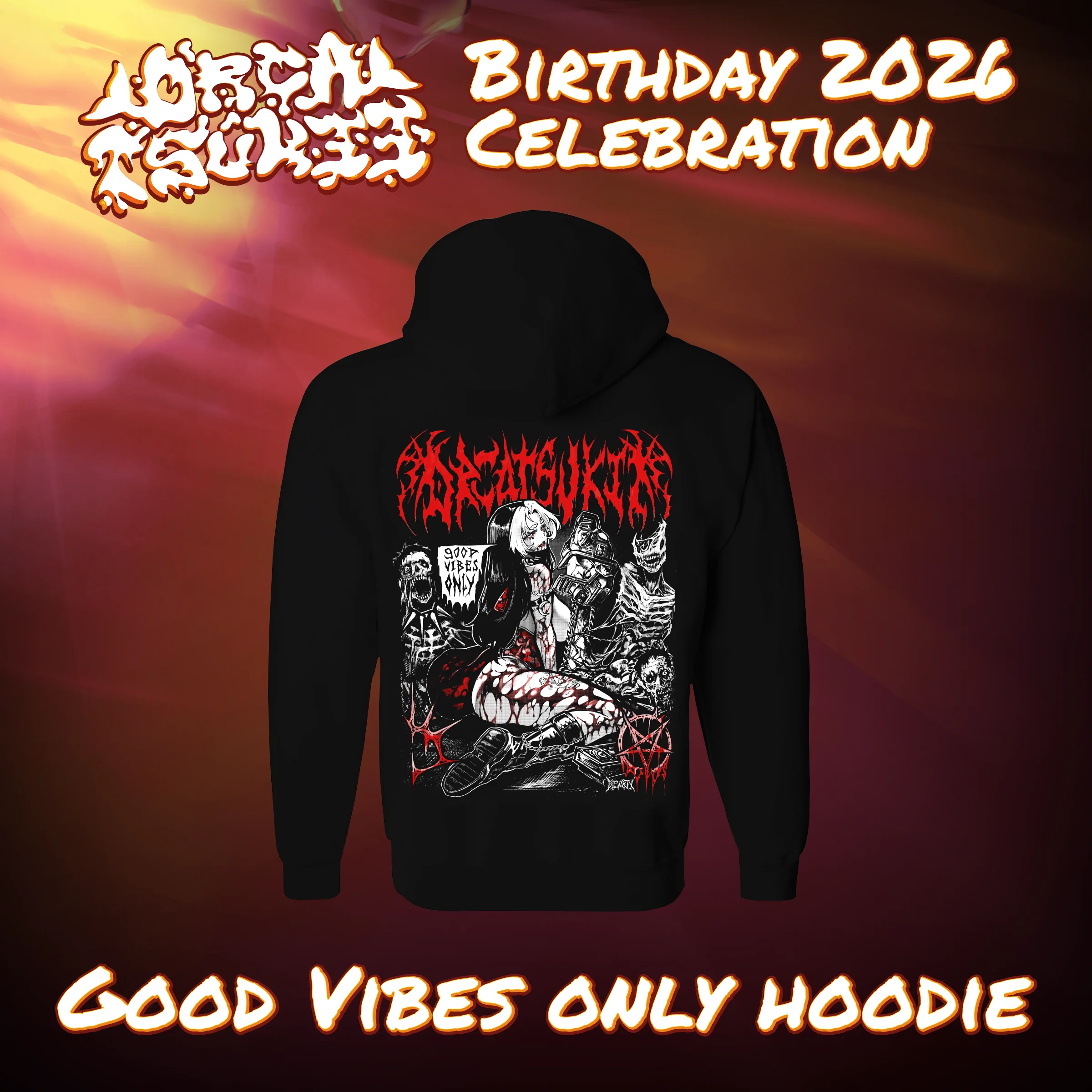 OrcaTsukii : Good Vibes Only Hoodie - Image 3