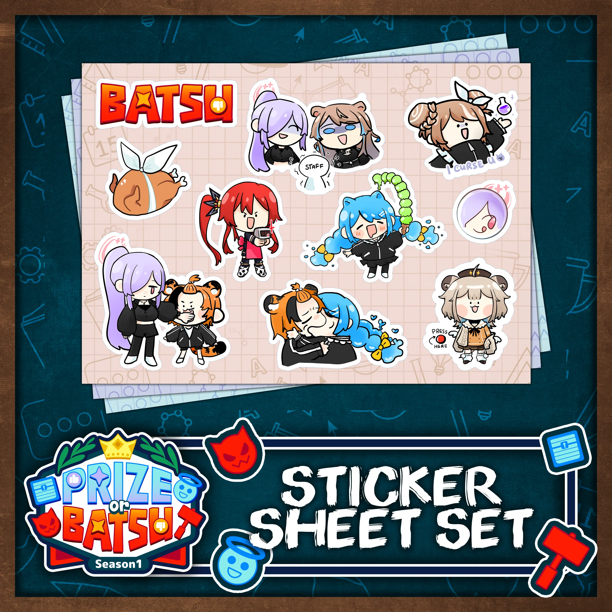V&U : Prize or Batsu Sticker Sheet Set - Image 3