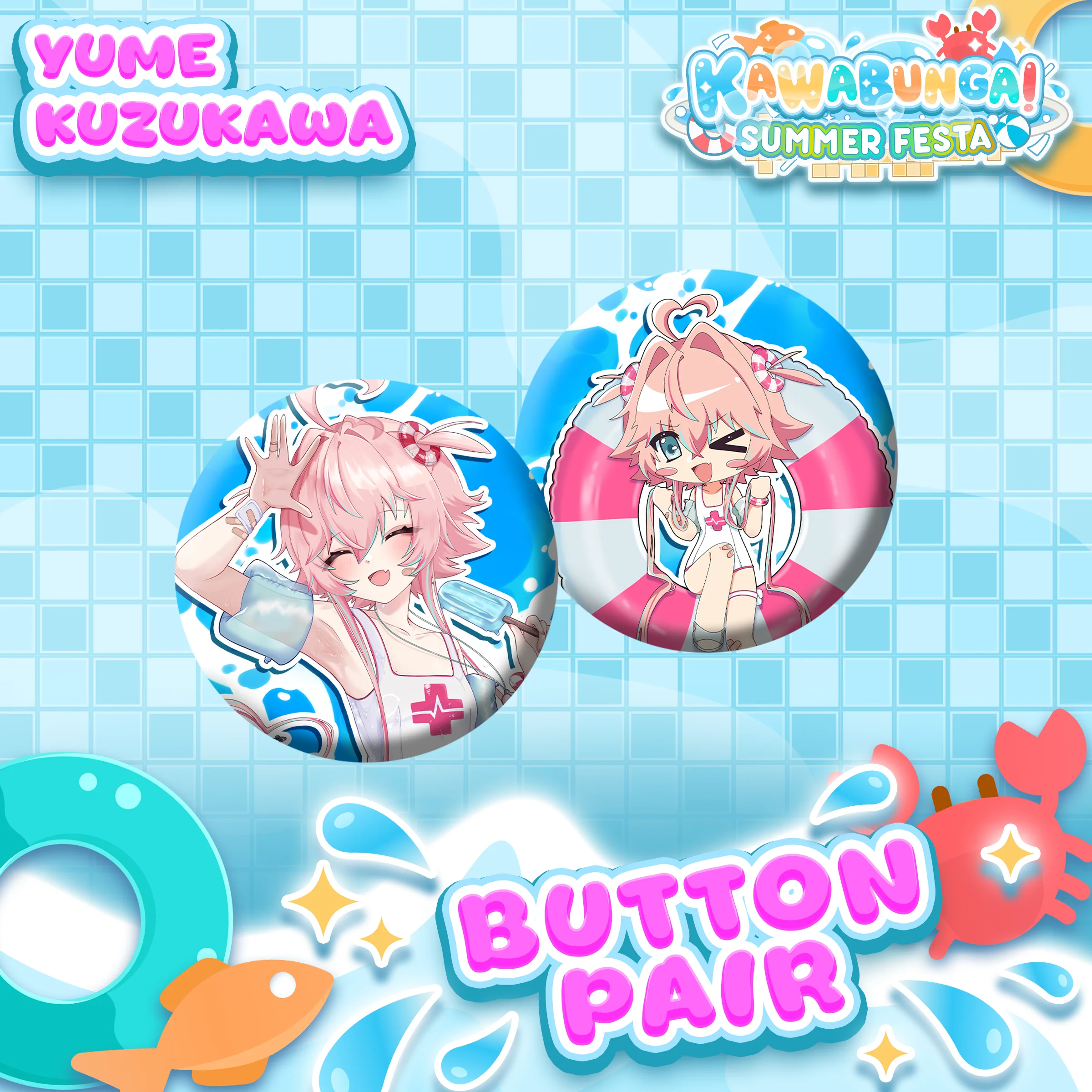 Yume Kuzukawa : Button Pair